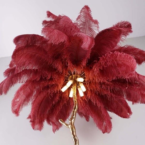 Panade Floor Lamp – Hand-Dyed Ostrich Feather Luxury Light | Alsolight