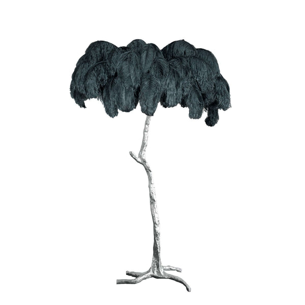 Panade Floor Lamp – Hand-Dyed Ostrich Feather Luxury Light | Alsolight