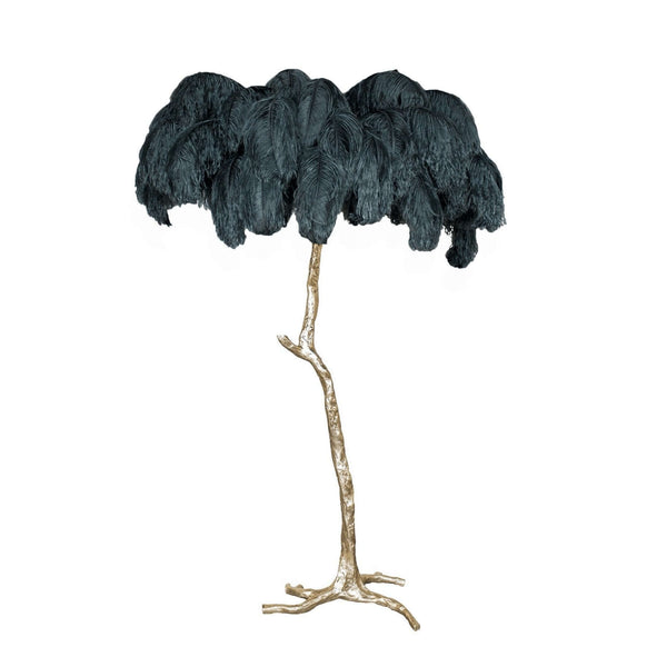 Panade Floor Lamp – Hand-Dyed Ostrich Feather Luxury Light | Alsolight