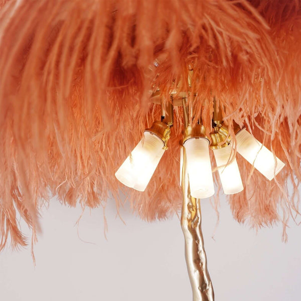 Panade Floor Lamp – Hand-Dyed Ostrich Feather Luxury Light | Alsolight