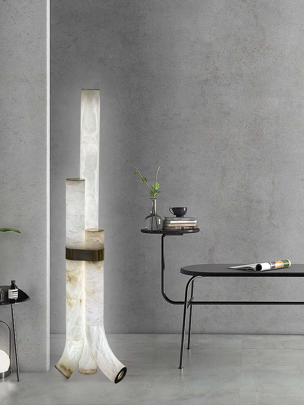 Panade Floor Lamp – Modern Alabaster Design with Warm Glow | Alsolight