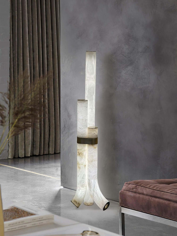 Panade Floor Lamp – Modern Alabaster Design with Warm Glow | Alsolight