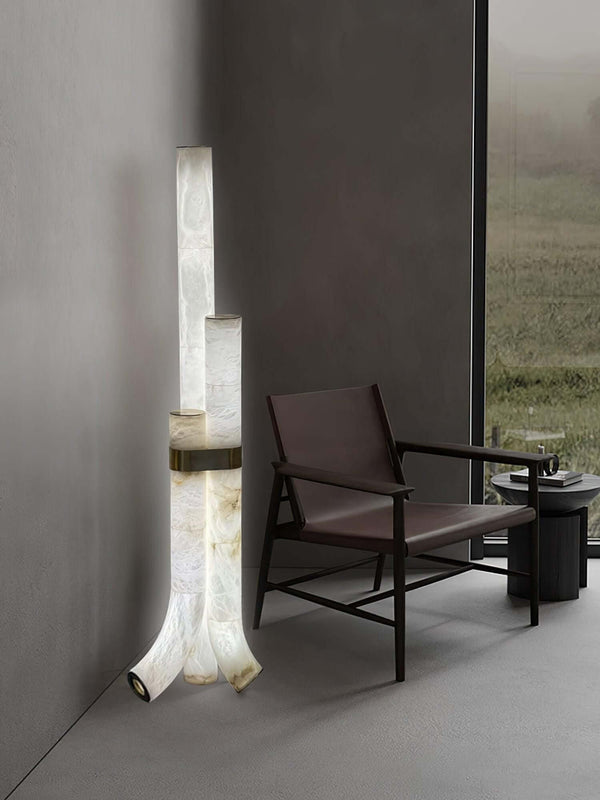 Panade Floor Lamp – Modern Alabaster Design with Warm Glow | Alsolight