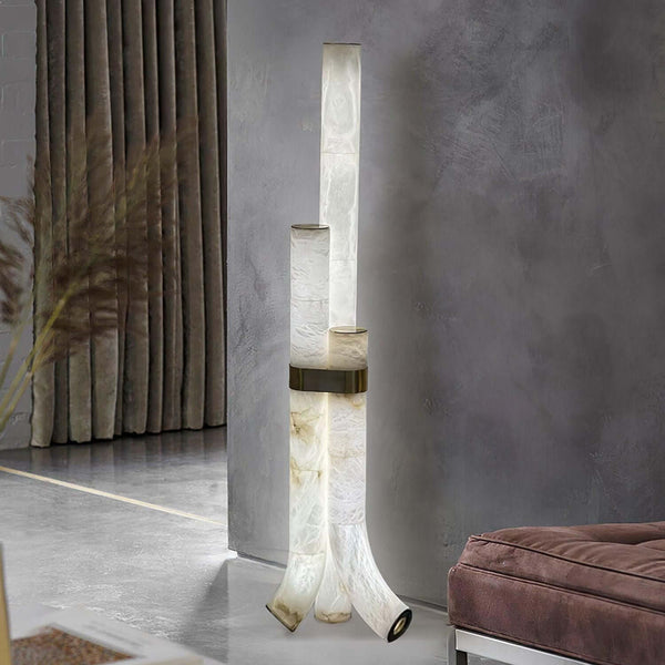 Panade Floor Lamp – Modern Alabaster Design with Warm Glow | Alsolight