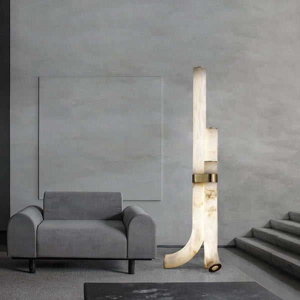 Panade Floor Lamp – Modern Alabaster Design with Warm Glow | Alsolight