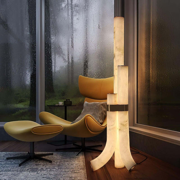 Panade Floor Lamp – Modern Alabaster Design with Warm Glow | Alsolight
