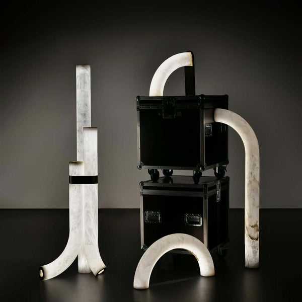 Panade Floor Lamp – Modern Alabaster Design with Warm Glow | Alsolight