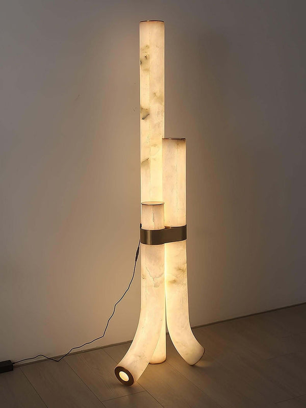 Panade Floor Lamp – Modern Alabaster Design with Warm Glow | Alsolight