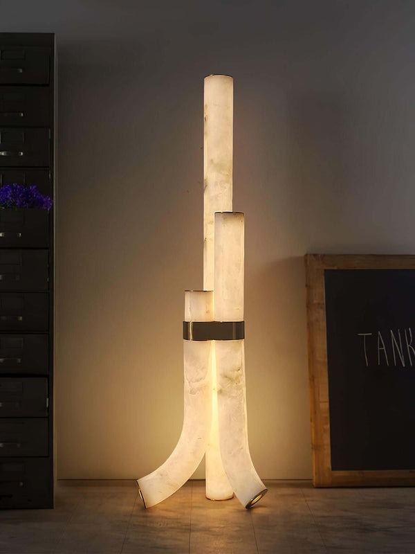 Panade Floor Lamp – Modern Alabaster Design with Warm Glow | Alsolight