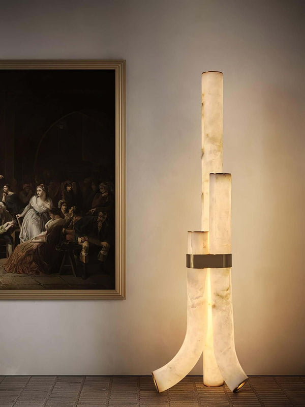 Panade Floor Lamp – Modern Alabaster Design with Warm Glow | Alsolight