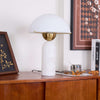 Peono Table Lamp – Alabaster Mid Century Art Deco Mushroom Light | Alsolight
