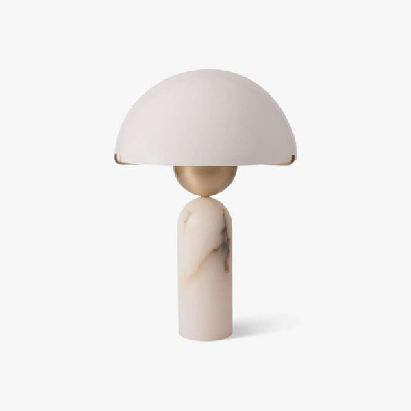 Peono Table Lamp – Alabaster Mid Century Art Deco Mushroom Light | Alsolight