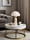 Peono Table Lamp – Alabaster Mid Century Art Deco Mushroom Light | Alsolight
