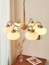 Persimmon Chandelier – Elegant Glass & Wood Design for Warm Ambiance | Alsolight