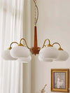 Persimmon Chandelier – Elegant Glass & Wood Design for Warm Ambiance | Alsolight