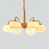 Persimmon Chandelier – Elegant Glass & Wood Design for Warm Ambiance | Alsolight