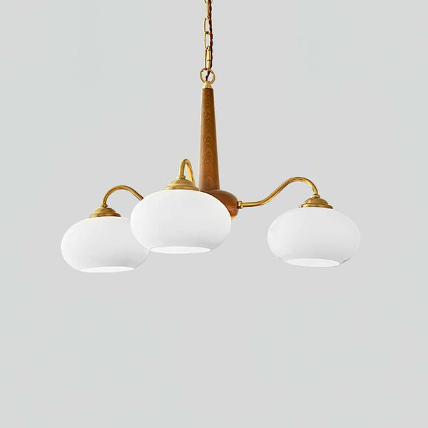 Persimmon Chandelier – Elegant Glass & Wood Design for Warm Ambiance | Alsolight