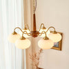 Persimmon Chandelier – Elegant Glass & Wood Design for Warm Ambiance | Alsolight