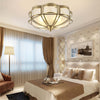 Petal Shape Frosted Glass Curuna Ceiling Lamp – Vintage Brass Elegance | Alsolight
