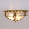Petal Shape Frosted Glass Curuna Ceiling Lamp – Vintage Brass Elegance | Alsolight