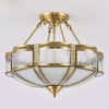 Petal Shape Frosted Glass Curuna Ceiling Lamp – Vintage Brass Elegance | Alsolight