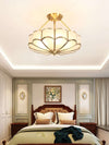 Petal Shape Glass Ceiling Light – Oukaning Semi Mount Fixture | Alsolight