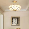 Petal Shape Glass Ceiling Light – Oukaning Semi Mount Fixture | Alsolight
