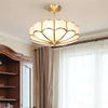 Petal Shape Glass Ceiling Light – Oukaning Semi Mount Fixture | Alsolight
