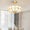 Petal Shape Glass Ceiling Light – Oukaning Semi Mount Fixture | Alsolight