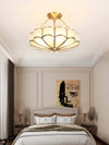 Petal Shape Glass Ceiling Light – Oukaning Semi Mount Fixture | Alsolight