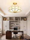 Petal Shape Glass Ceiling Light – Oukaning Semi Mount Fixture | Alsolight