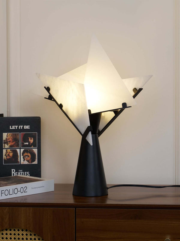 Pierre Chareau Table Lamp – Alabaster Elegant Modern Living Room Decor | Alsolight