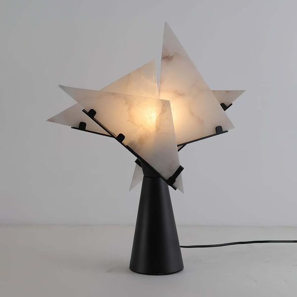 Pierre Chareau Table Lamp – Alabaster Elegant Modern Living Room Decor | Alsolight