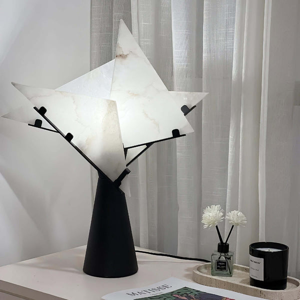 Pierre Chareau Table Lamp – Alabaster Elegant Modern Living Room Decor | Alsolight