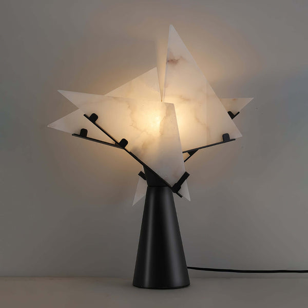 Pierre Chareau Table Lamp – Alabaster Elegant Modern Living Room Decor | Alsolight