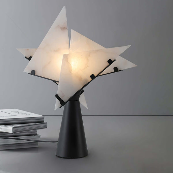 Pierre Chareau Table Lamp – Alabaster Elegant Modern Living Room Decor | Alsolight