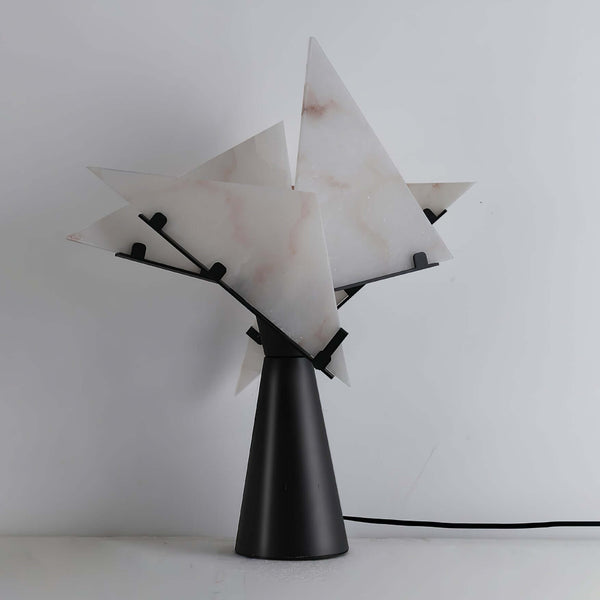 Pierre Chareau Table Lamp – Alabaster Elegant Modern Living Room Decor | Alsolight
