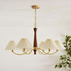 Polina Chandelier – Elegant Brass & Pleated Fabric Ceiling Light | Alsolight