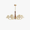 Polina Chandelier – Elegant Brass & Pleated Fabric Ceiling Light | Alsolight