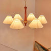 Polina Chandelier – Elegant Brass & Pleated Fabric Ceiling Light | Alsolight