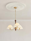 Polina Chandelier – Elegant Brass & Pleated Fabric Ceiling Light | Alsolight