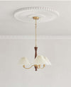 Polina Chandelier – Elegant Brass & Pleated Fabric Ceiling Light | Alsolight