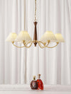 Polina Chandelier – Elegant Brass & Pleated Fabric Ceiling Light | Alsolight