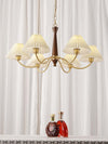 Polina Chandelier – Elegant Brass & Pleated Fabric Ceiling Light | Alsolight
