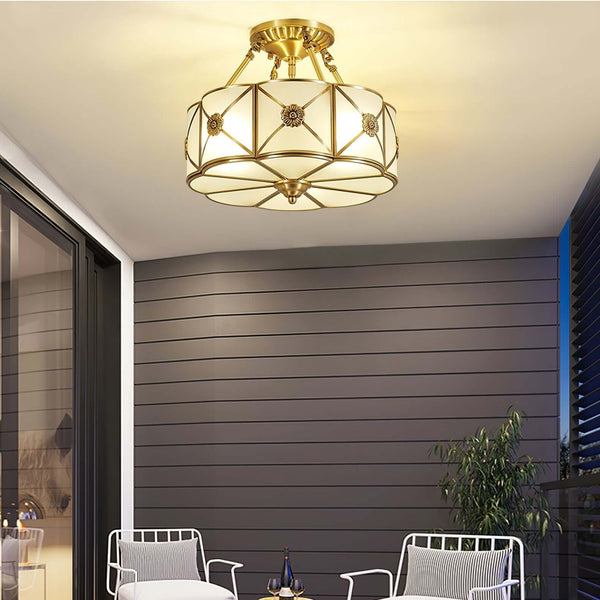 Preston Ceiling Lamp – American Simplicity Light Luxury Flower Lamp | Alsolight