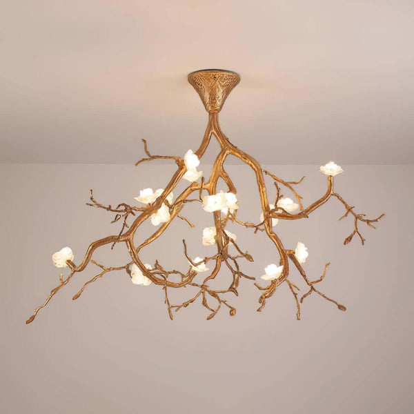 Prugna Brass Ceiling Lamp – Flower & Branch Shapes, Vintage Elegance | Alsolight