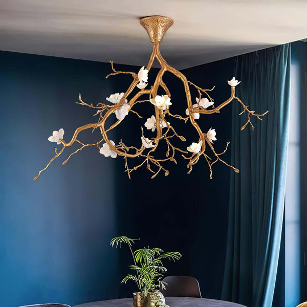 Prugna Brass Ceiling Lamp – Flower & Branch Shapes, Vintage Elegance | Alsolight