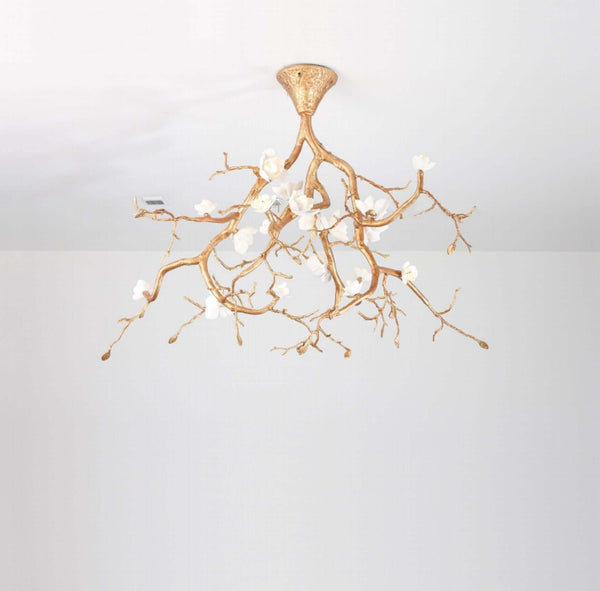 Prugna Brass Ceiling Lamp – Flower & Branch Shapes, Vintage Elegance | Alsolight