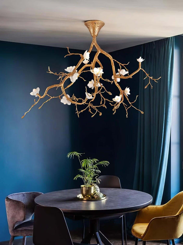 Prugna Brass Ceiling Lamp – Flower & Branch Shapes, Vintage Elegance | Alsolight