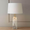Raw Table Lamp – Alabaster Fabric Lampshade Art Deco Mid Century Style | Alsolight